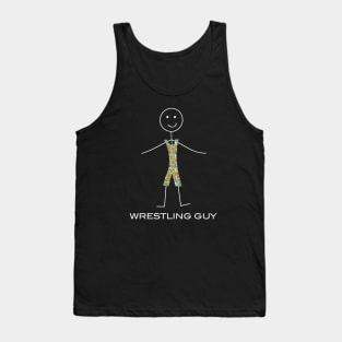 Funny Mens Wrestling Design Tank Top